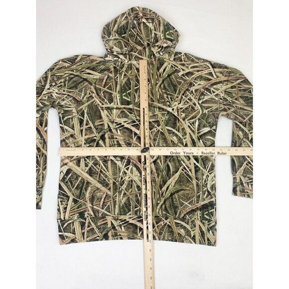 Cabela's Camo Hoodie Sweatshirt Medium Hunting Outdoorsman Woodlands Fishing - Picture 6 of 8